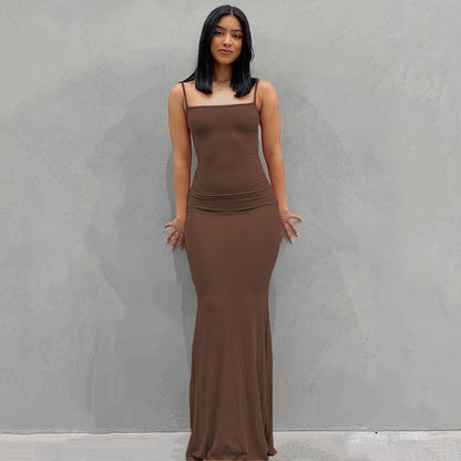 Ladies Elegant Slip Maxi Dress Chic and Style