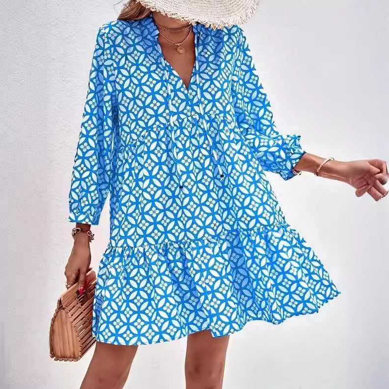 Robe d'été pour femmes style boho avec coupe fluide et détails volants Chic und Stil