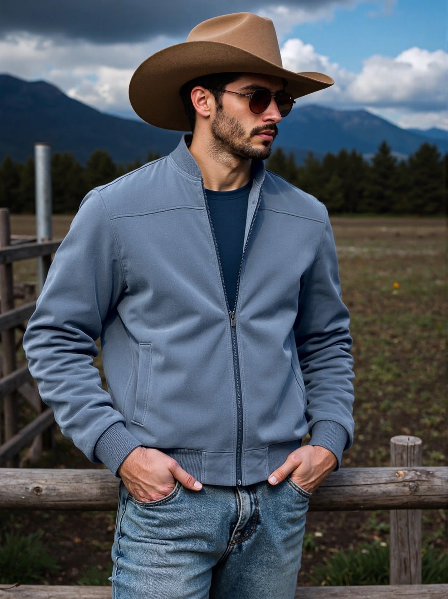 Veste bomber sportive pour hommes avec des détails élégants Chic und Stil