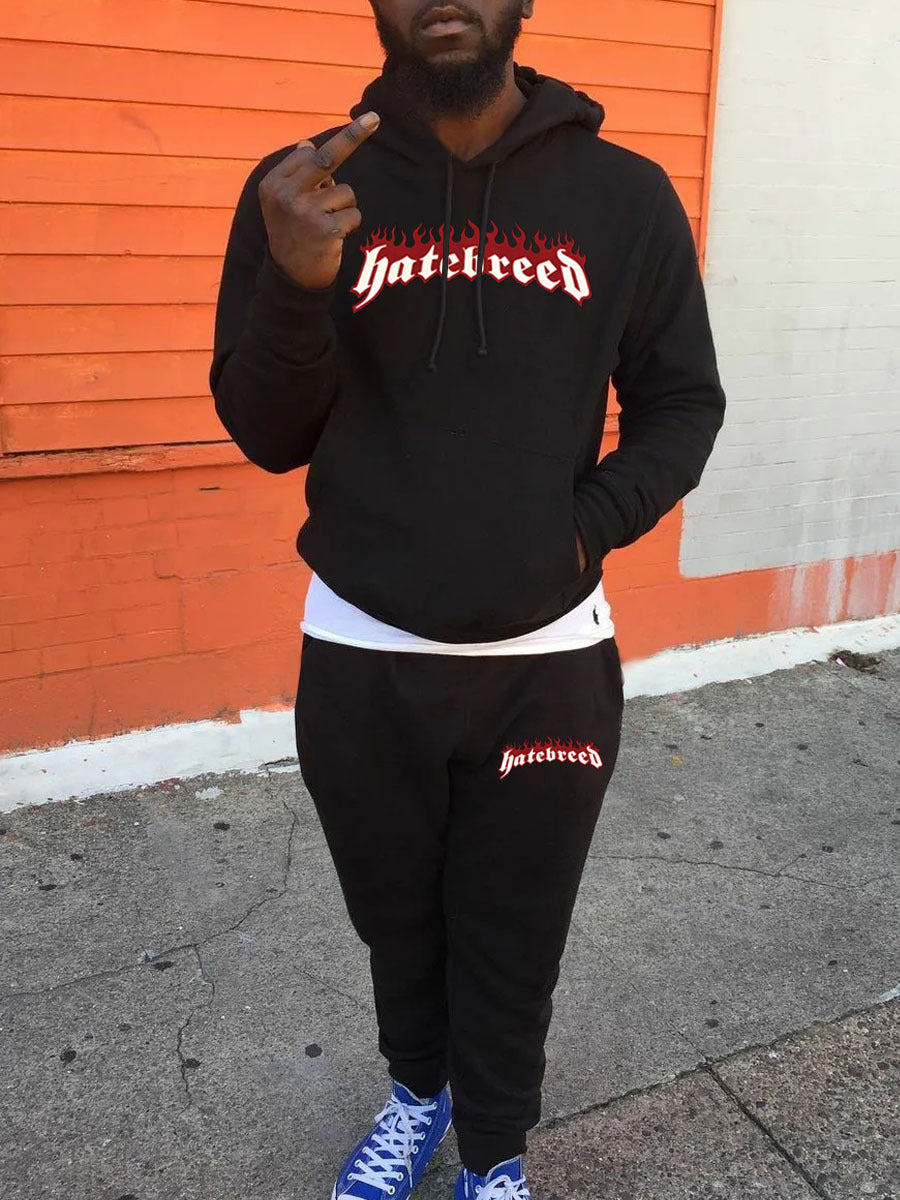 Women's hoodie and jogger pants set with a catchy logo and a comfortable fit Chic and Style