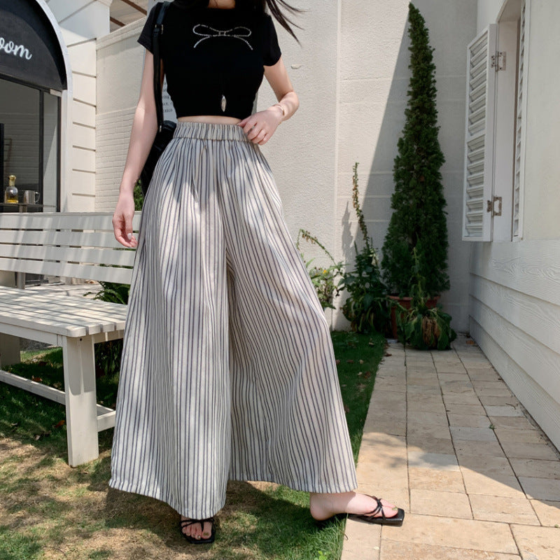 Chic and Style striped wide women's pants