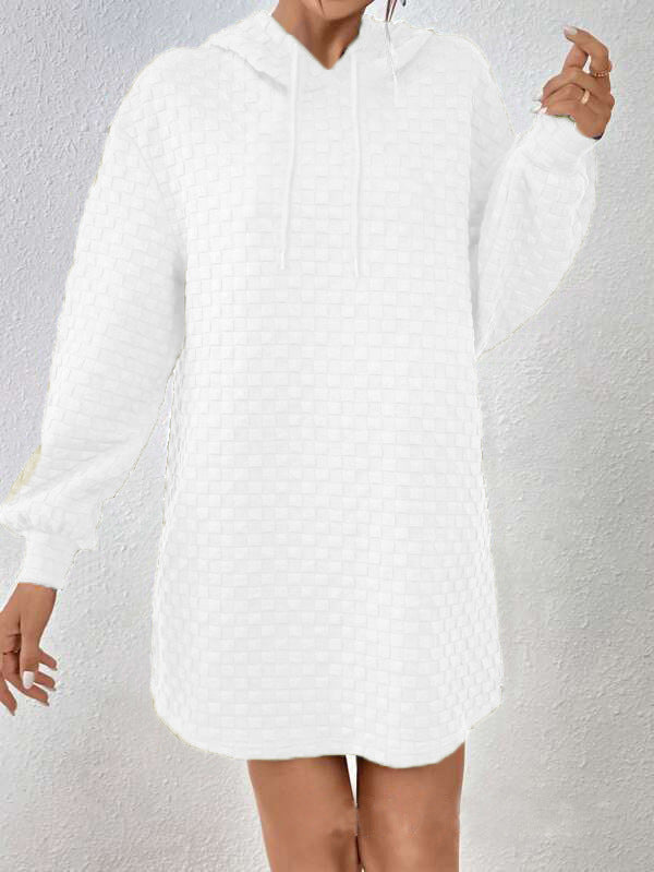 Robe à capuche pour femme en matériau structuré Chic und Stil