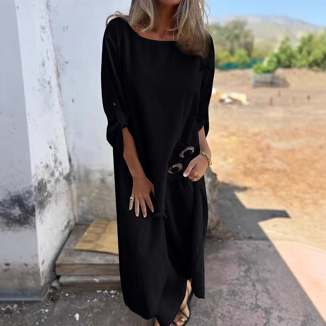 Robe de plage oversize pour femmes avec détails de boutons Chic und Stil