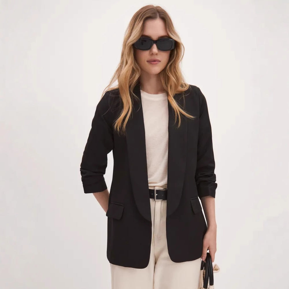 Dames Blazer moderne avec coupe élégante et poches latérales Chic und Stil