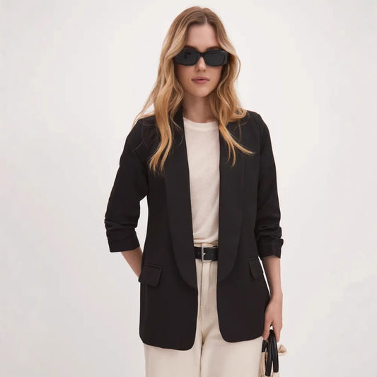 Dames Blazer moderne avec coupe élégante et poches latérales Chic und Stil