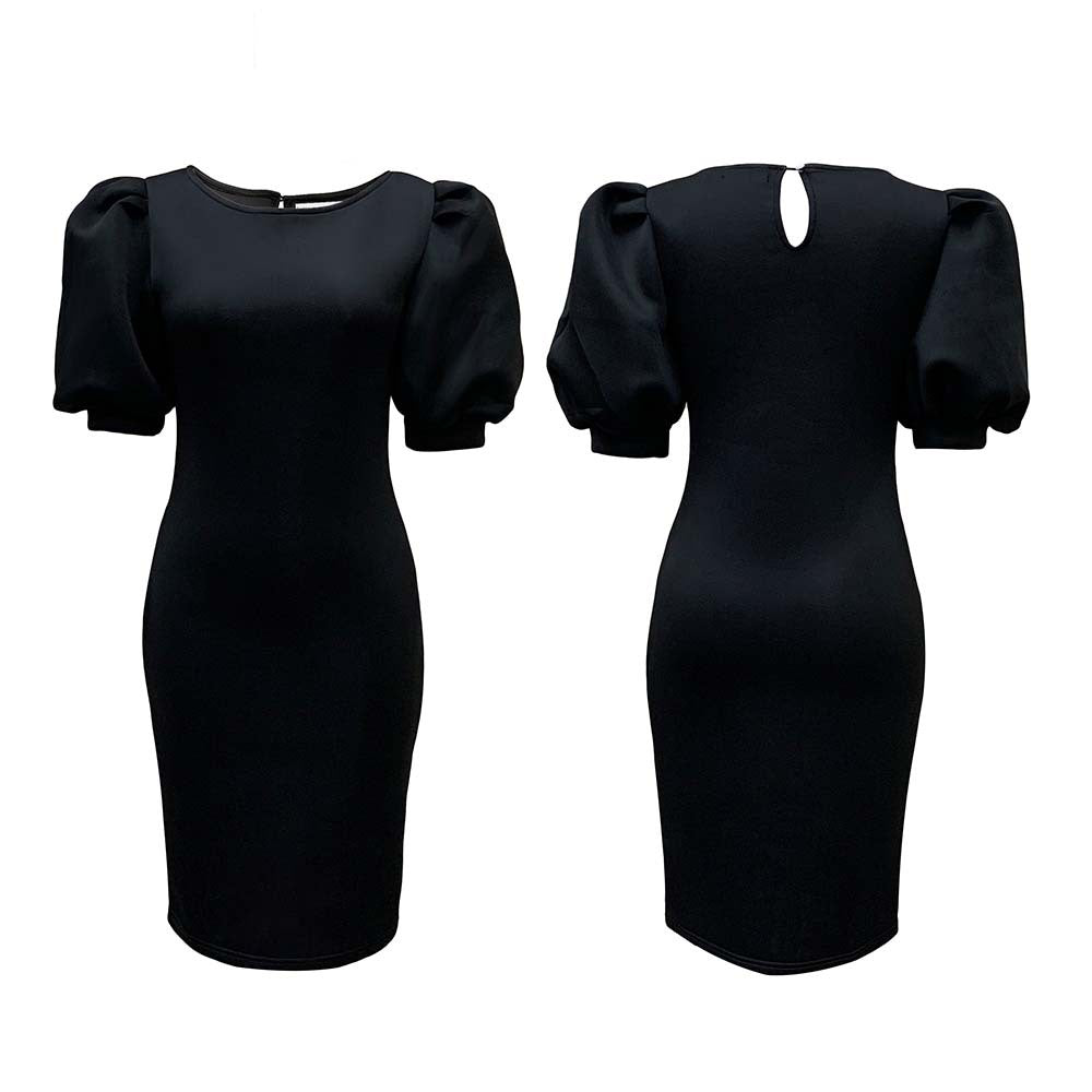 Robe ajustée pour dames avec des manches bouffantes volumineuses Chic und Stil