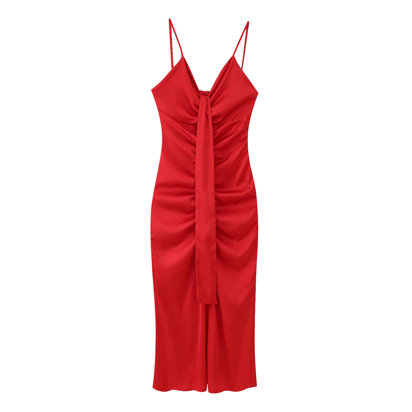 Robe longue ajustée pour femmes avec design élégant enroulé Chic und Stil