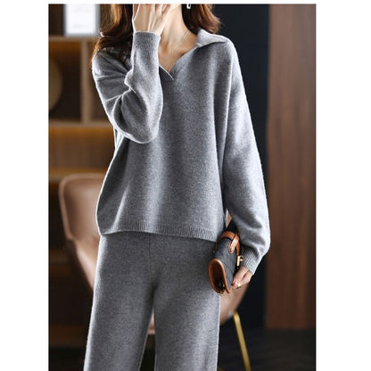 Pull en tricot confortable pour femmes avec un col à la mode et une coupe décontractée Chic und Stil