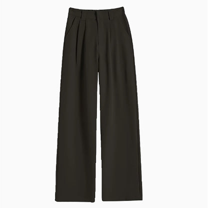 Pantalons larges plissés taille haute pour femmes Chic und Stil 1750847080