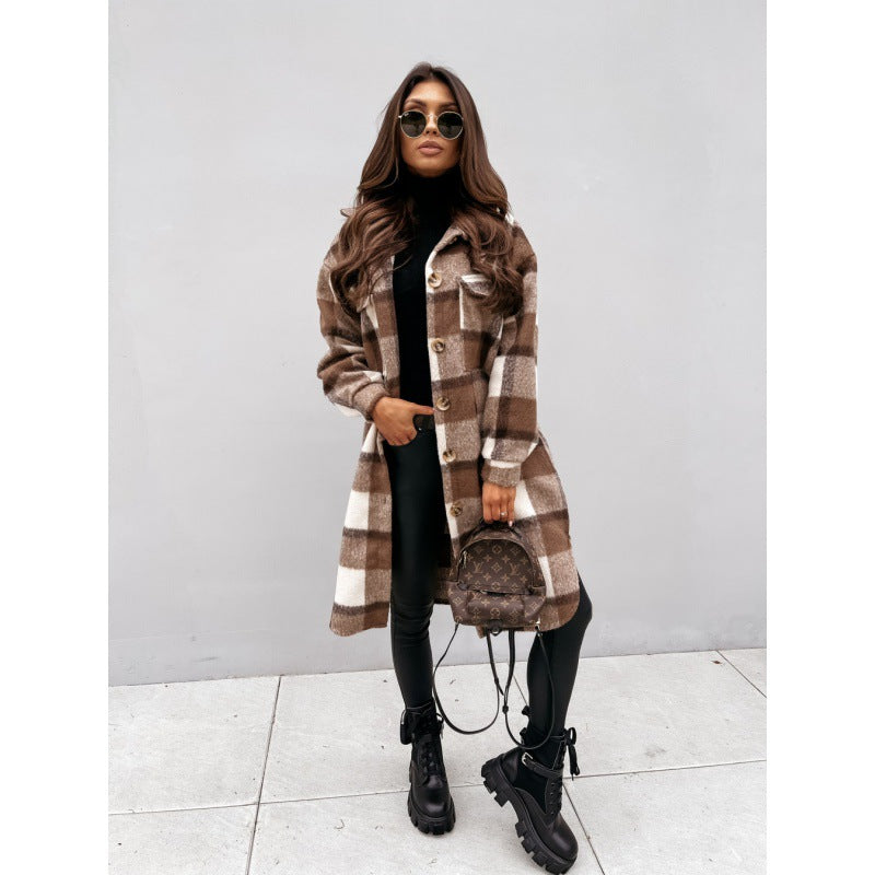 Chemise overshirt à carreaux pour dames Chic und Stil