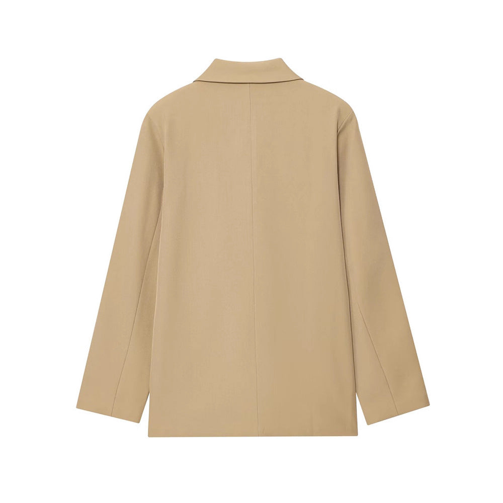 Dames Blazer double-breasted élégant avec boutons dorés Chic und Stil