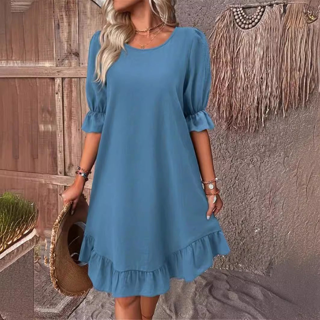 Robe ample à volants pour femme Chic und Stil