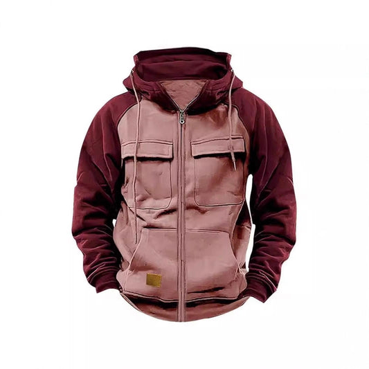 Veste à capuche sportive pour hommes avec poches pratiques et fermeture éclair Chic und Stil