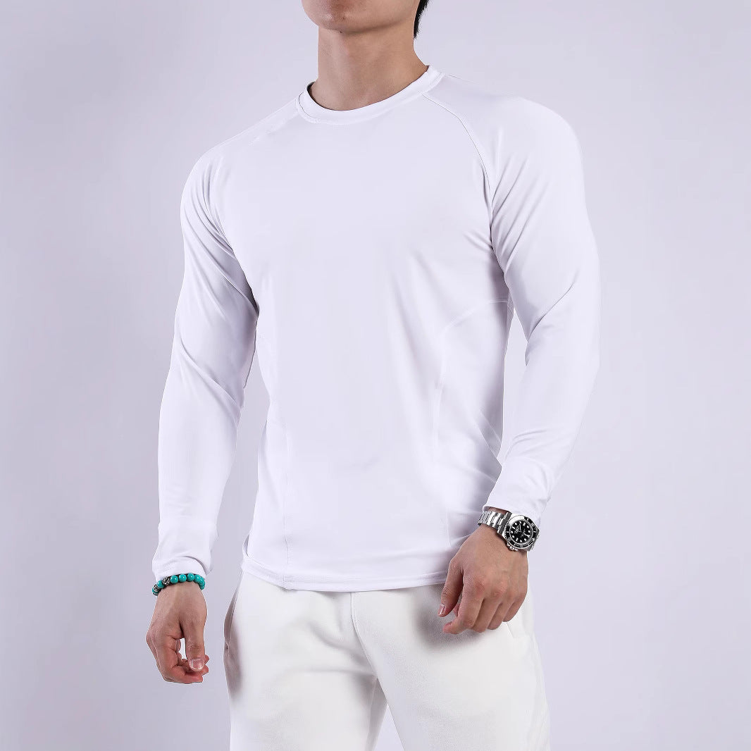 Long Sleeve Men's Sports T-Shirt in Breathable and Moisture-Wicking Fabric Chic and Style