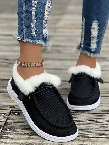 Ladies Plush Loafers with Soft Inner Lining Chic and Style
