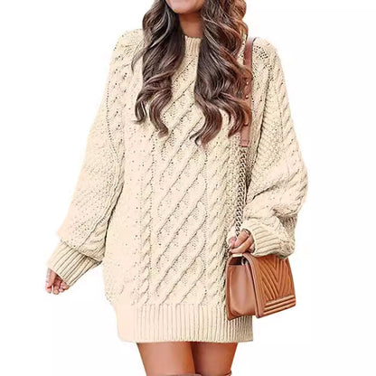 Femme Grand pull en tricot à motif torsadé et coupe décontractée Chic und Stil