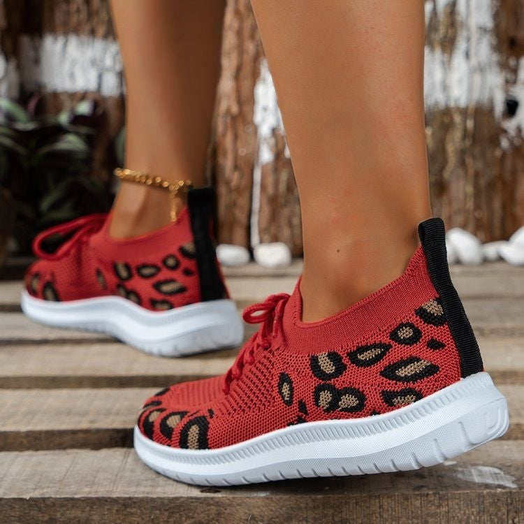 Baskets de sport pour femmes, respirantes et avec un imprimé animal à la mode Chic und Stil
