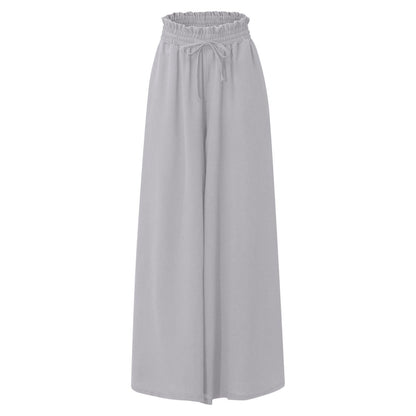 Loose linen pants for women with elastic and side pockets Chic and Style