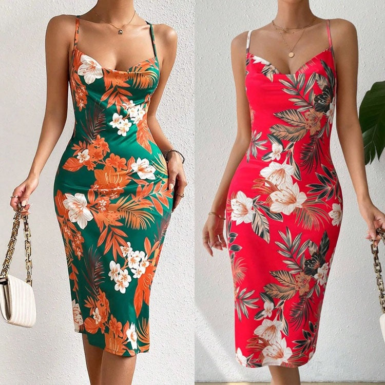 Robe midi bodycon florale Chic und Stil pour femmes