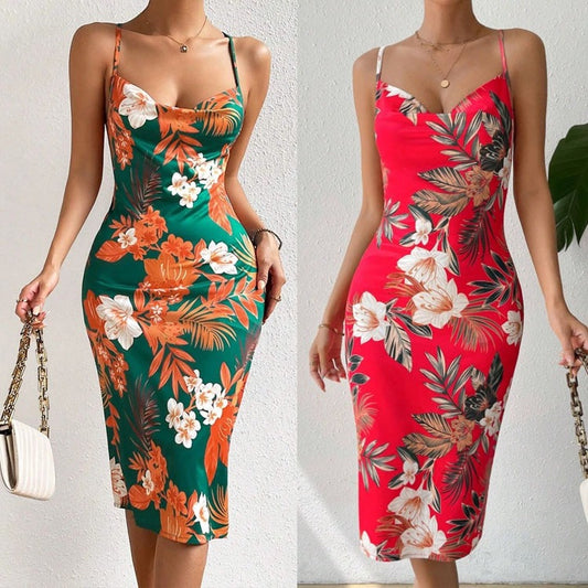 Robe midi bodycon florale Chic und Stil pour femmes