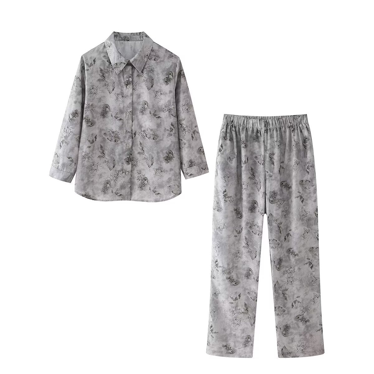 Fluid printed pants for women with elastic waistband Chic und Stil