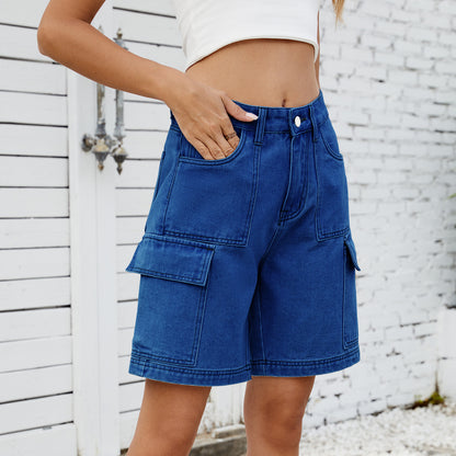 Shorts cargo femme avec poches latérales et taille haute Chic und Stil