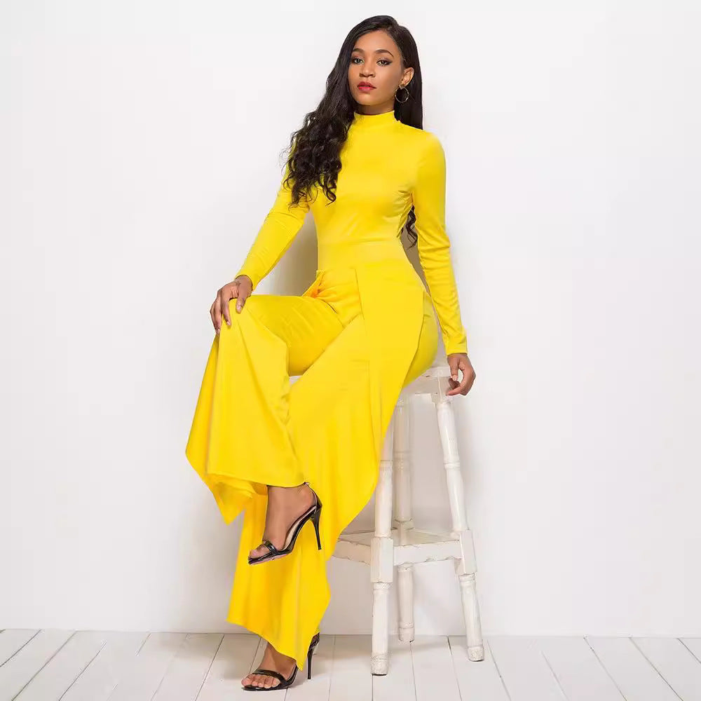 Dames élégant et fluide combinaison avec manches longues Chic und Stil