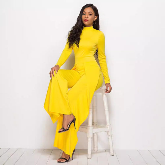 Dames élégant et fluide combinaison avec manches longues Chic und Stil