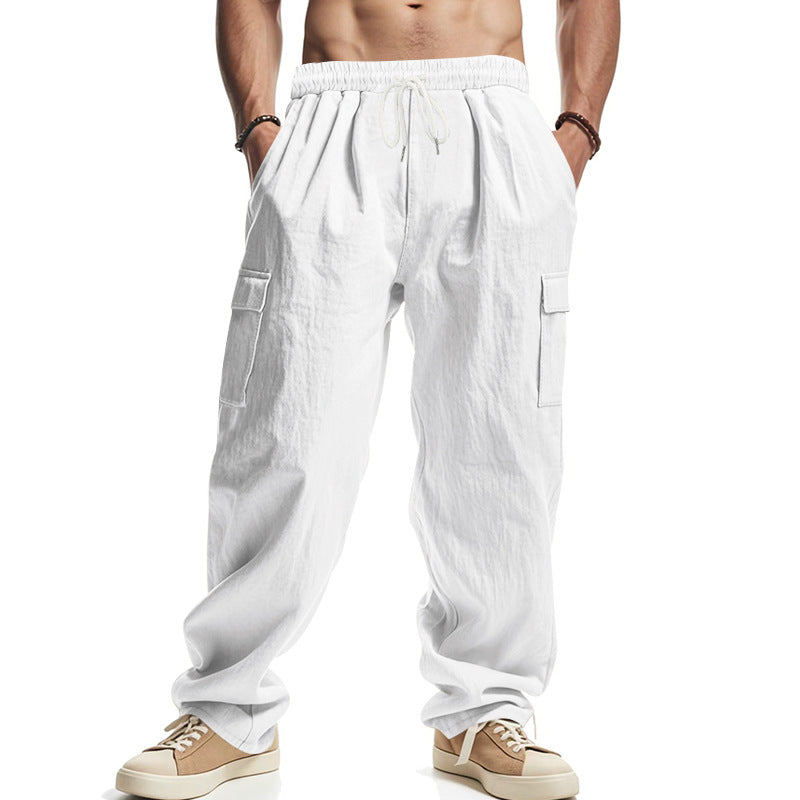 Casual cargo pants for men with practical side pockets and adjustable drawstring Chic and Style