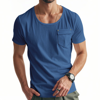T-shirt pour hommes respirant avec poche poitrine pratique Chic und Stil