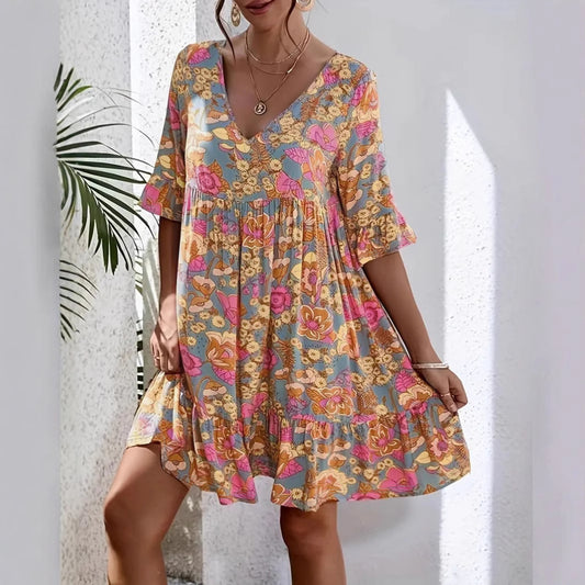Robe femme à motif floral A-line Chic und Stil