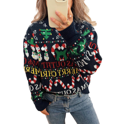 Pull de Noël pour femmes avec un design nordique et des motifs festifs Chic und Stil