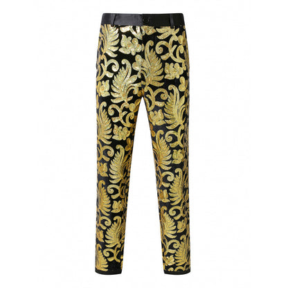 Elegant sequin pants for men with floral design Chic and Style
