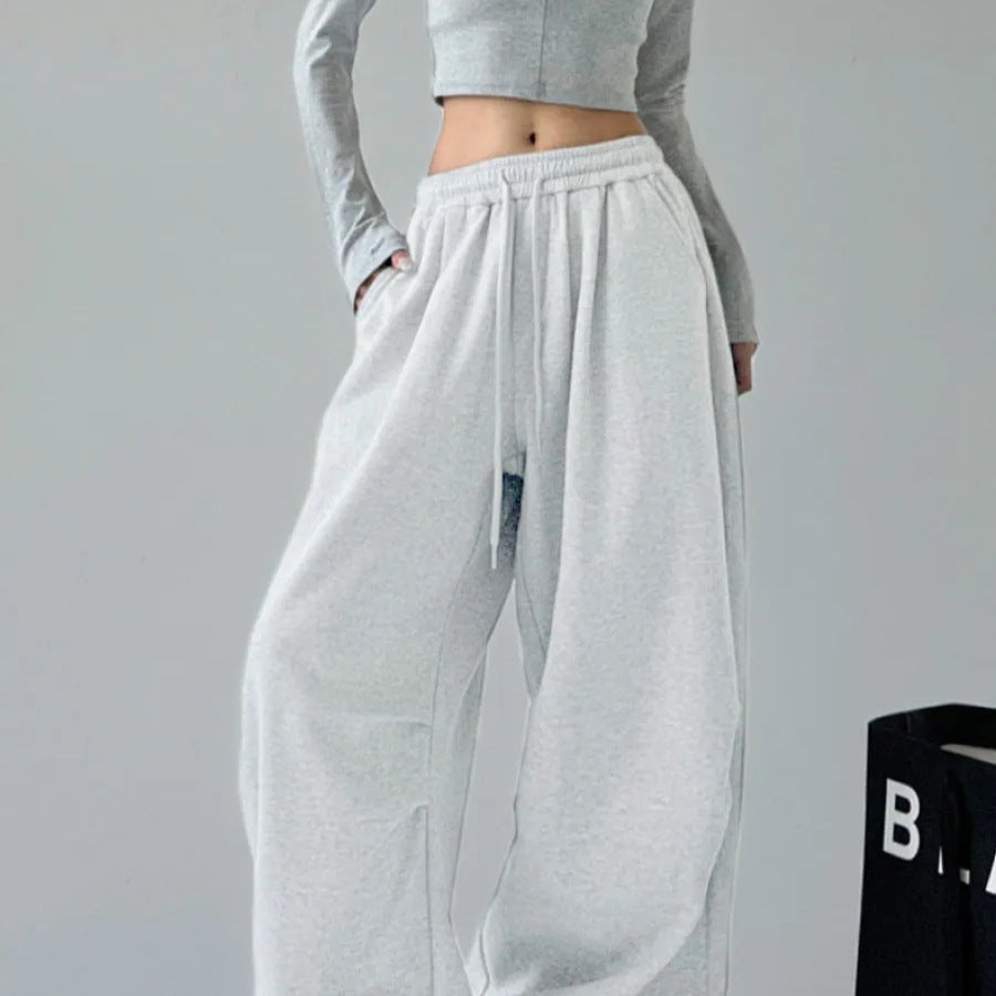 Wide women's jogger pants with elastic waistband Chic and Style