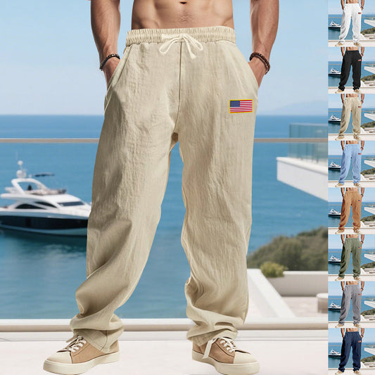 Casual beach pants for men with elastic waistband and side pockets Chic and Style