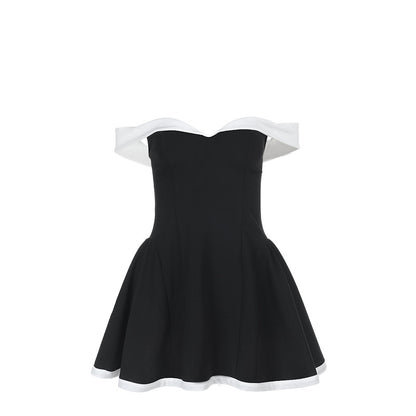 Robe skater off-shoulder Chic und Stil pour femmes