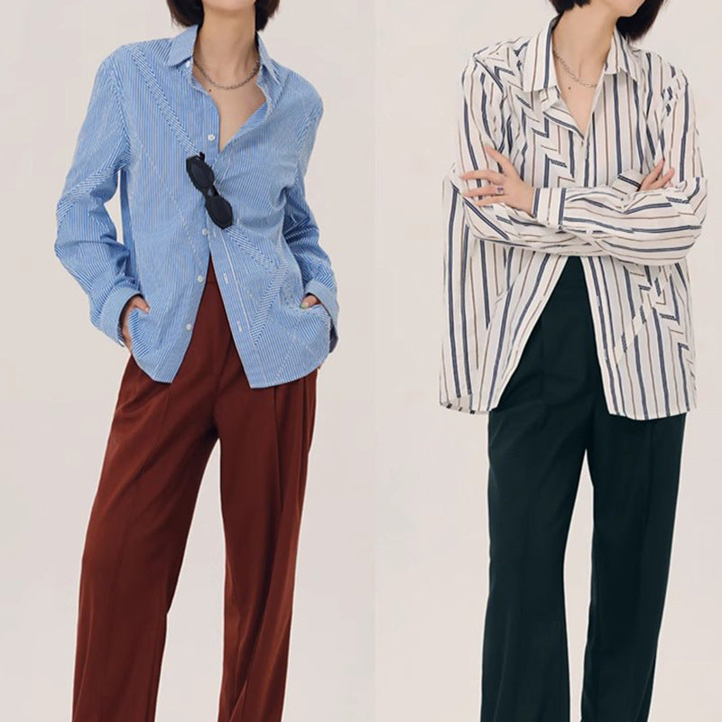 Chemise surdimensionnée à rayures pour femmes Chic und Stil 1750846231