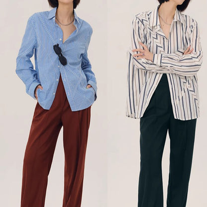 Chemise surdimensionnée à rayures pour femmes Chic und Stil 1750846231