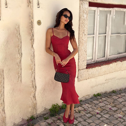 Dames Robe Midi Élégante Chic und Stil