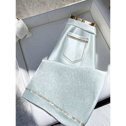 Jupe maxi florale en satin luxueux pour femme Chic und Stil
