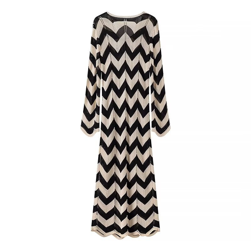 Robe maxi femme avec motif zigzag Chic und Stil
