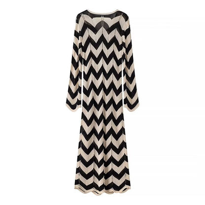 Robe maxi femme avec motif zigzag Chic und Stil