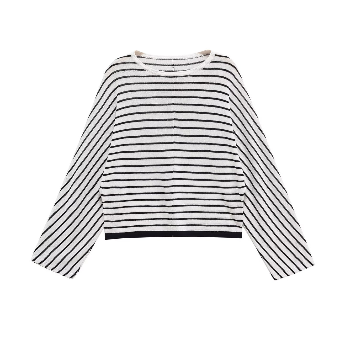 Dames pull oversize rayé Chic und Stil