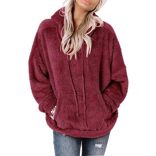 Women's Plush Fleece Pullover Hoodie Chic und Stil