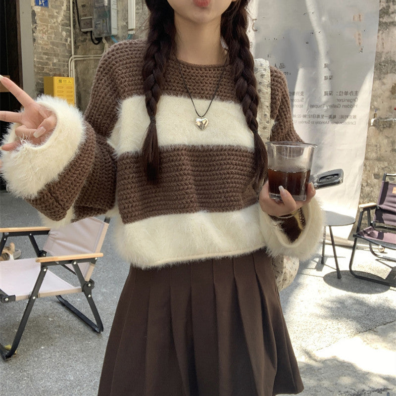 Pull confortable pour femmes avec une coupe ample et un motif rayé remarquable Chic und Stil