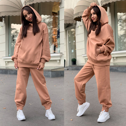 Dames Ensemble de hoodie et de jogging sportif au design décontracté avec capuche Chic und Stil