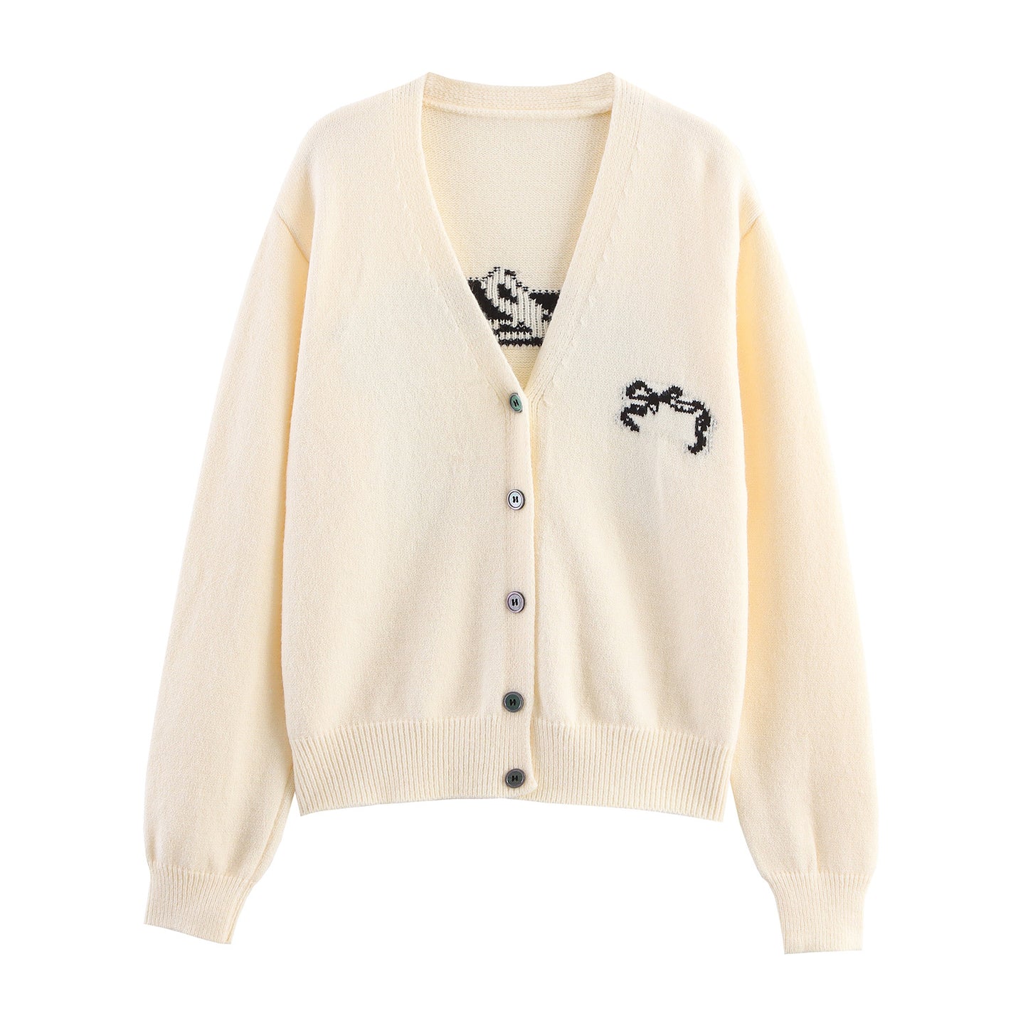 Dames pull-over en tricot douillet avec un élégant décolleté en V et une coupe décorative Chic und Stil
