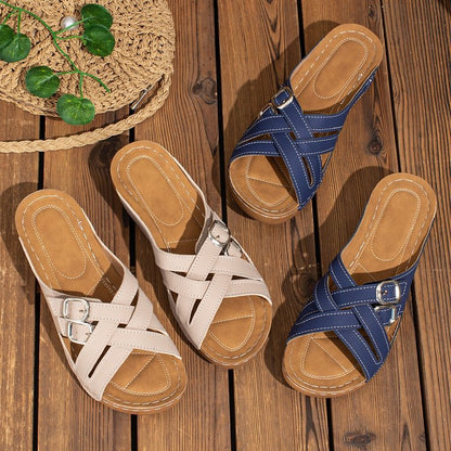 Sandales dames avec semelle confortable et sangles réglables Chic und Stil