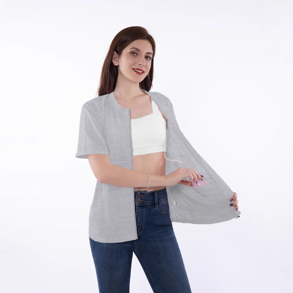 Veste courte sportive pour femmes à manches courtes avec fermeture éclair pratique et coupe décontractée Chic und Stil