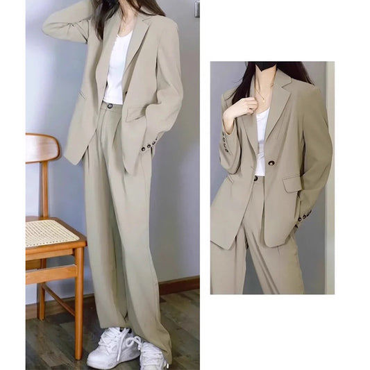 Veste et pantalon minimaliste ajusté pour femmes Chic und Stil